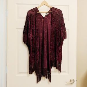 Burnout Velvet Kimono - OS